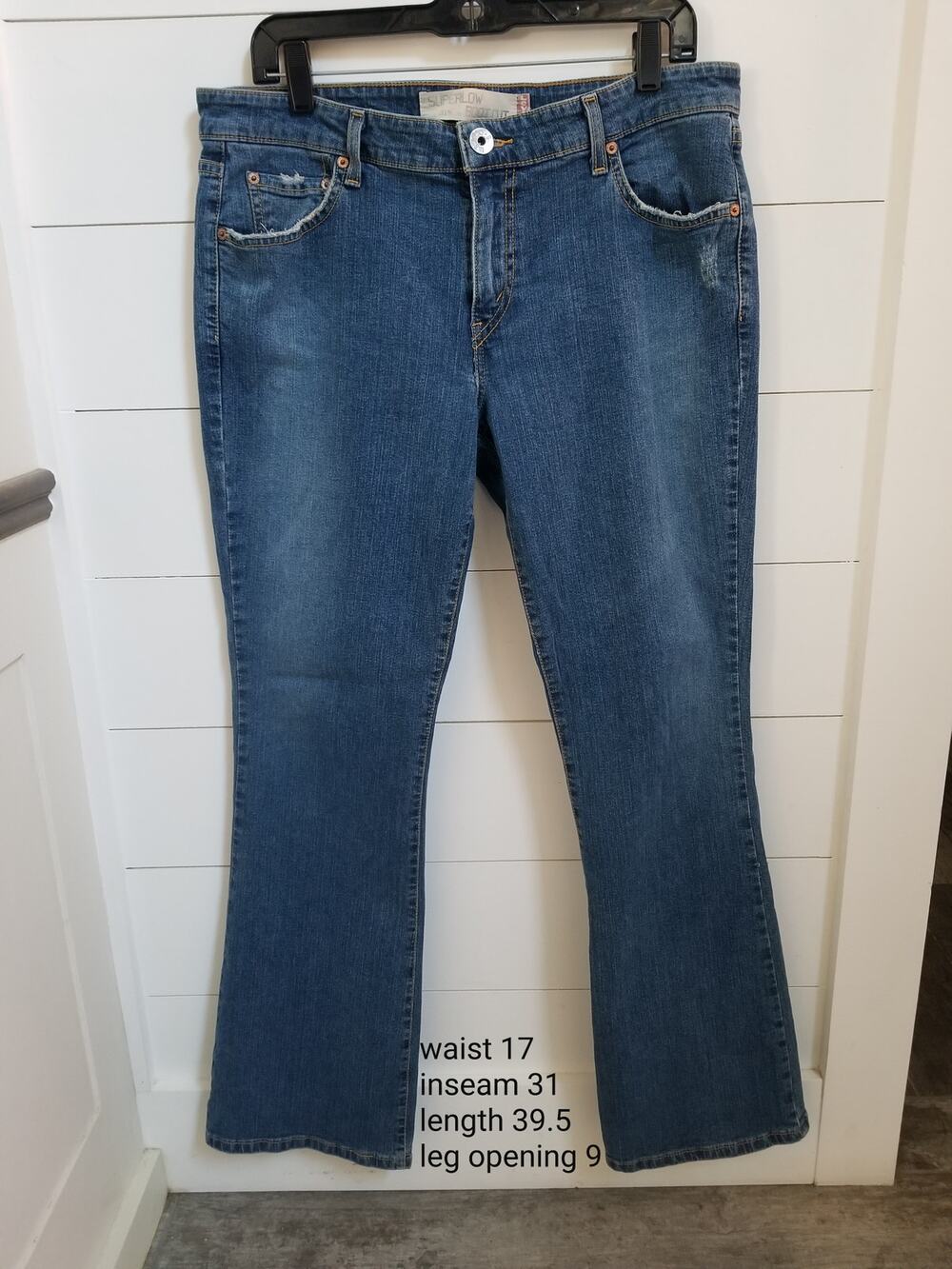 Levi's 518 Superlow Bootcut Jeans Size Junior 13M Vtg Y2K Dark Wash